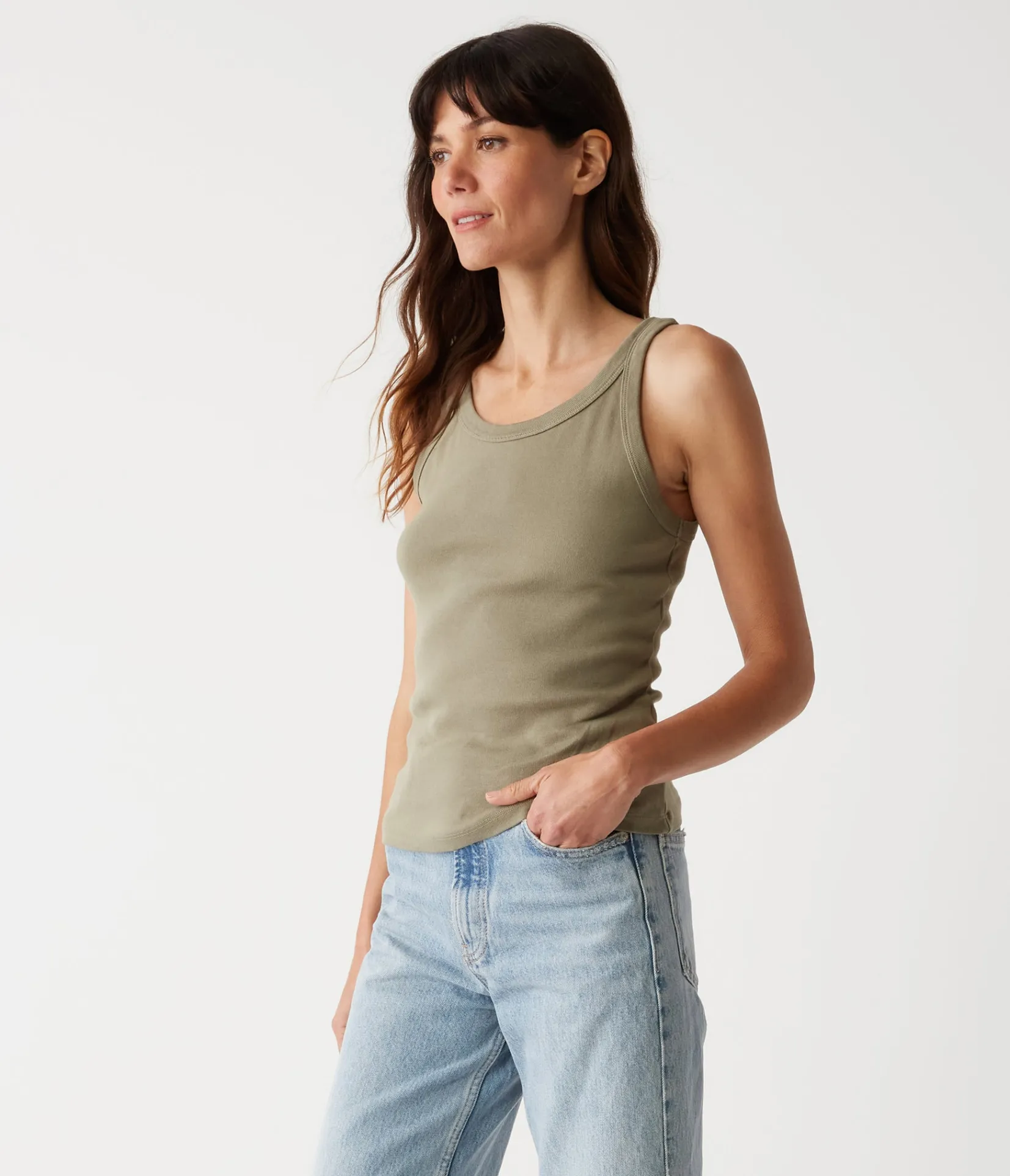 cassie_tank_2.webp Michael Stars Cassie Tank- Tank Tops | 1x1 Cotton T-Shirts