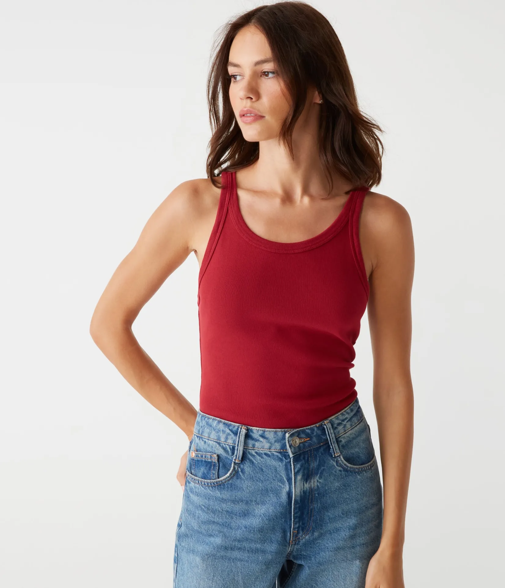 cassie_tank_36.webp Michael Stars Cassie Tank- Tank Tops | 1x1 Cotton T-Shirts