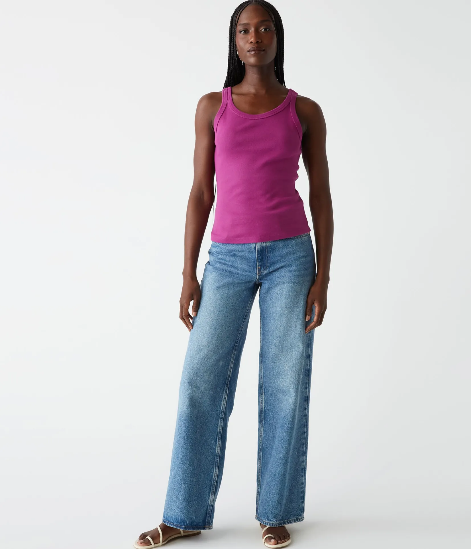 cassie_tank_85.webp Michael Stars Cassie Tank- Tank Tops | 1x1 Cotton T-Shirts