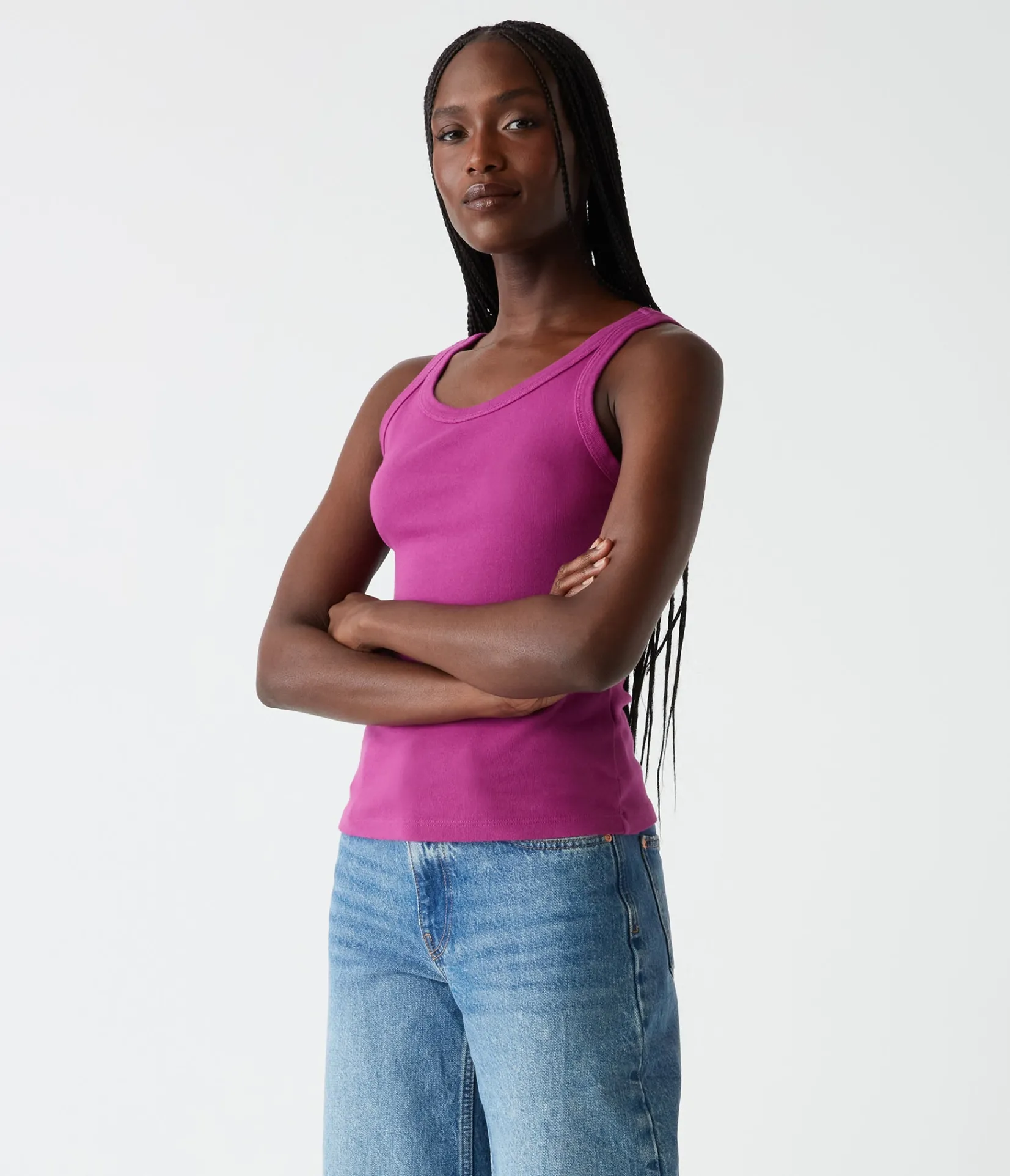 cassie_tank_86.webp Michael Stars Cassie Tank- Tank Tops | 1x1 Cotton T-Shirts