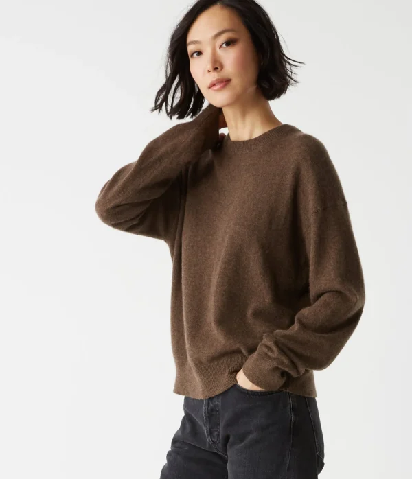 Michael Stars Celeste Crew Neck Cashmere Sweater- Sweaters & Cardigans