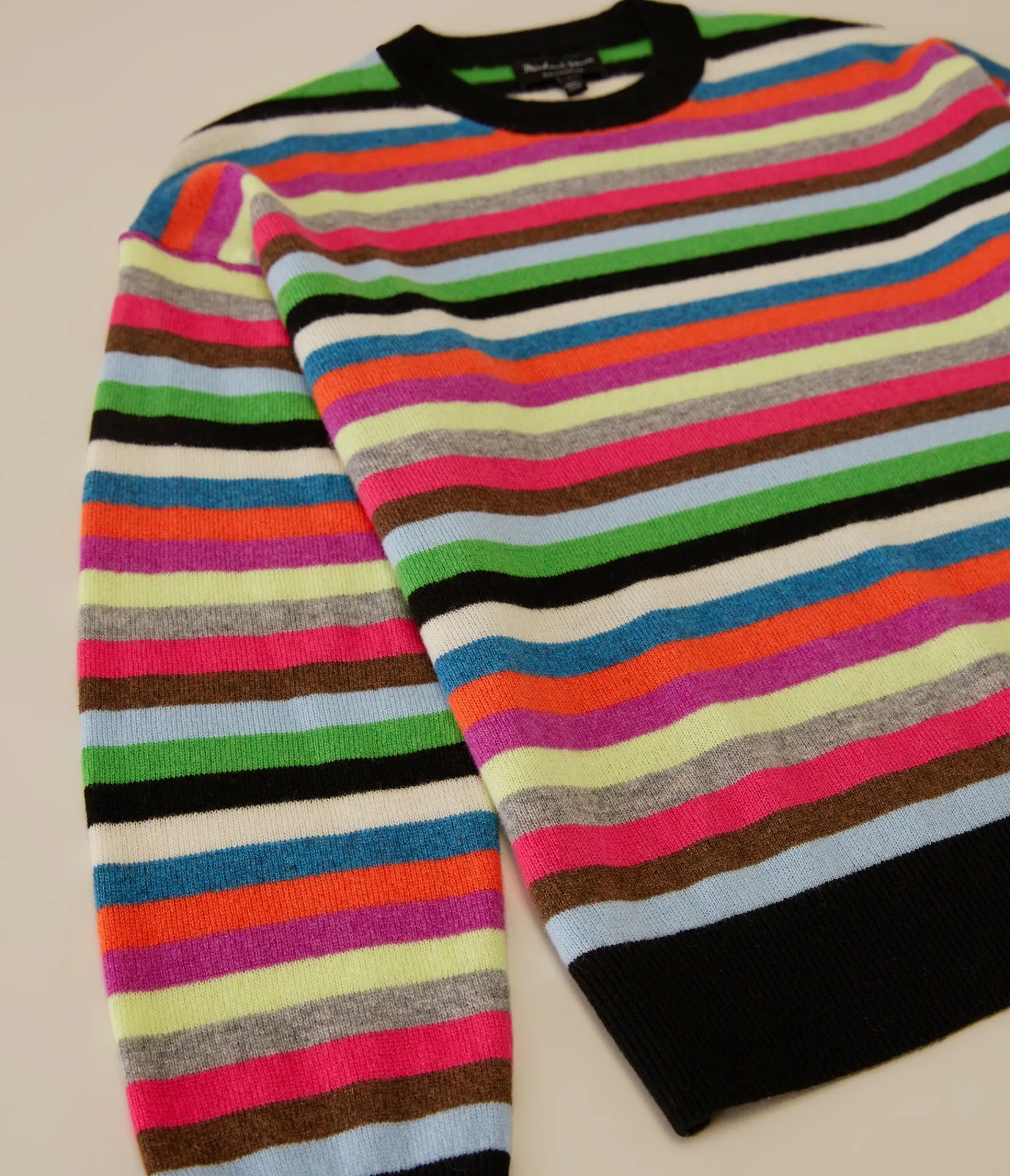 celeste_striped_crew_neck_cashmere_sweater_4.webp Michael Stars Celeste Striped Crew Neck Cashmere Sweater- Sweaters & Cardigans