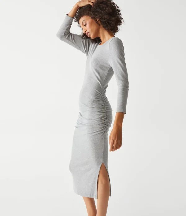 Michael Stars Christina Ribbed Midi Dress- Dresses | Midi Dresses