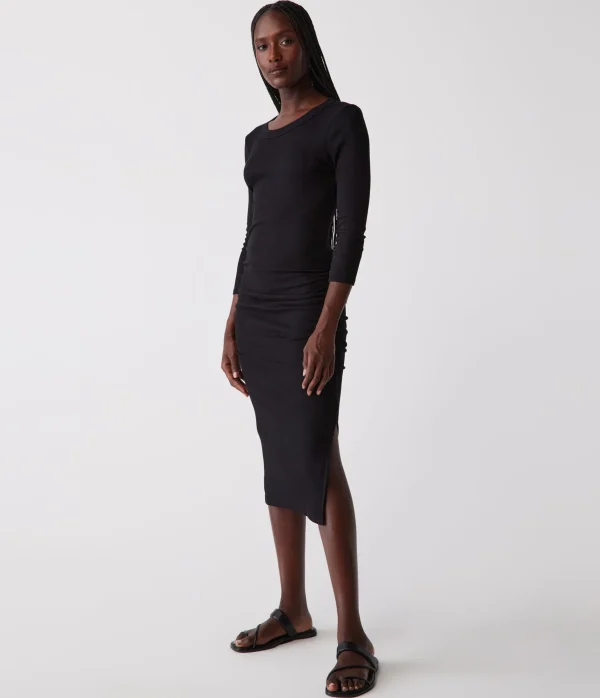 Michael Stars Christina Ribbed Midi Dress- Dresses | Midi Dresses