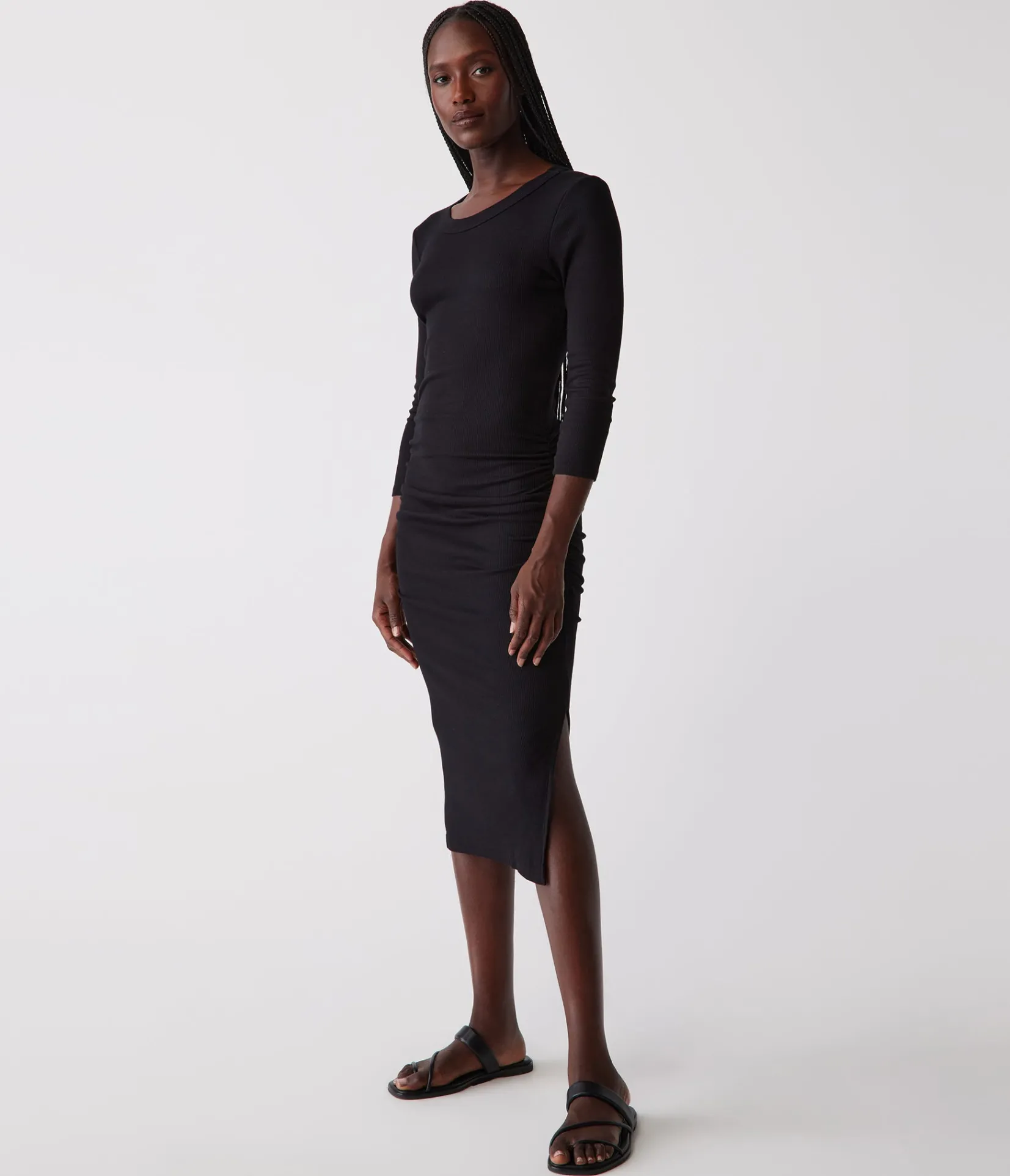 christina_ribbed_midi_dress_2.webp Michael Stars Christina Ribbed Midi Dress- Dresses | Midi Dresses