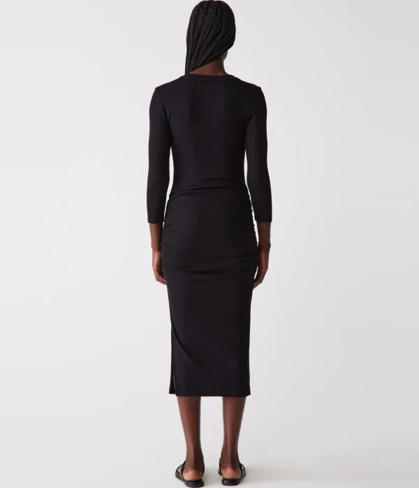 Michael Stars Christina Ribbed Midi Dress- Dresses | Midi Dresses