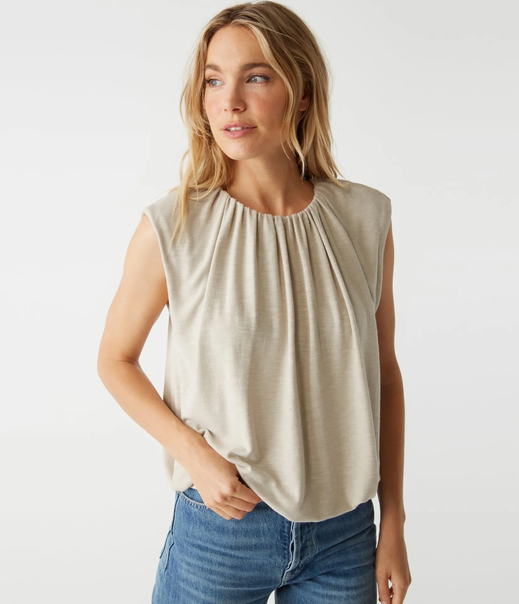 cindy_bubble_top_12.webp Michael Stars Cindy Bubble Top- Tops, Blouses & Shirts | T-Shirts
