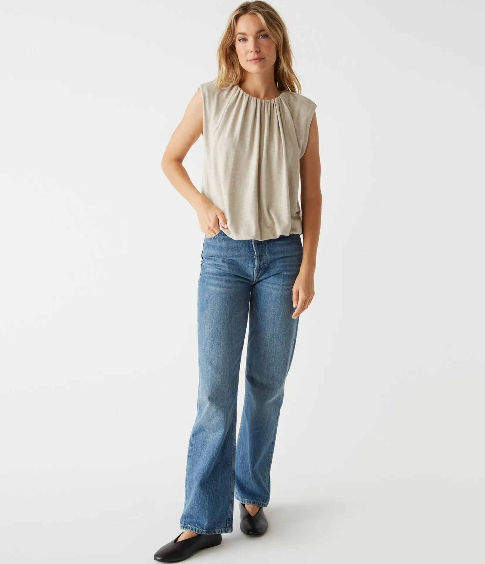 cindy_bubble_top_13.webp Michael Stars Cindy Bubble Top- Tops, Blouses & Shirts | T-Shirts