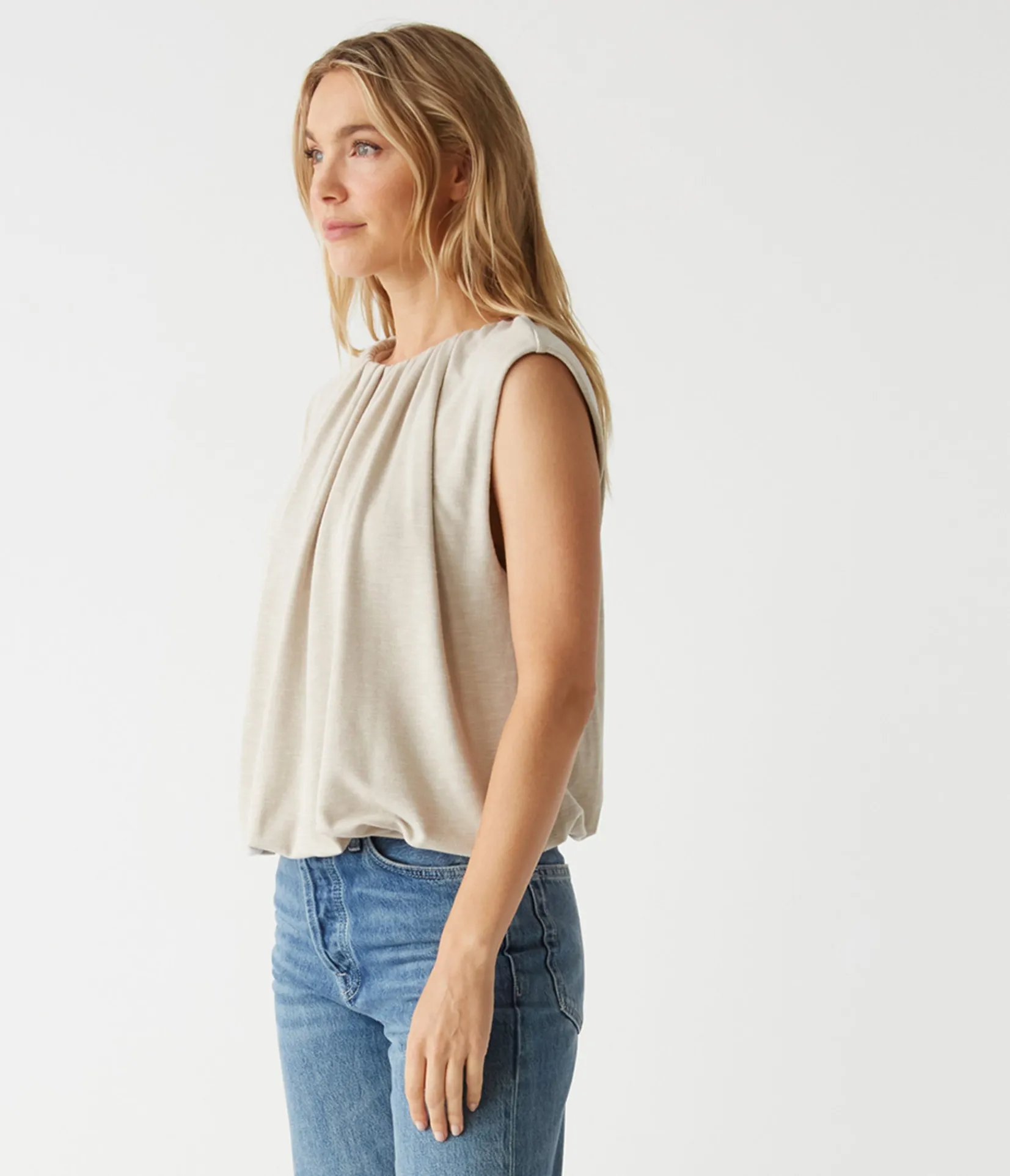 cindy_bubble_top_14.webp Michael Stars Cindy Bubble Top- Tops, Blouses & Shirts | T-Shirts