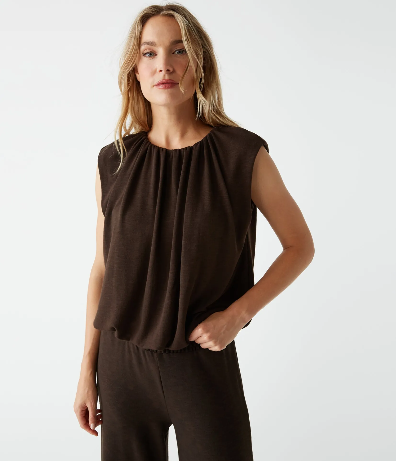 cindy_bubble_top_16.webp Michael Stars Cindy Bubble Top- Tops, Blouses & Shirts | T-Shirts