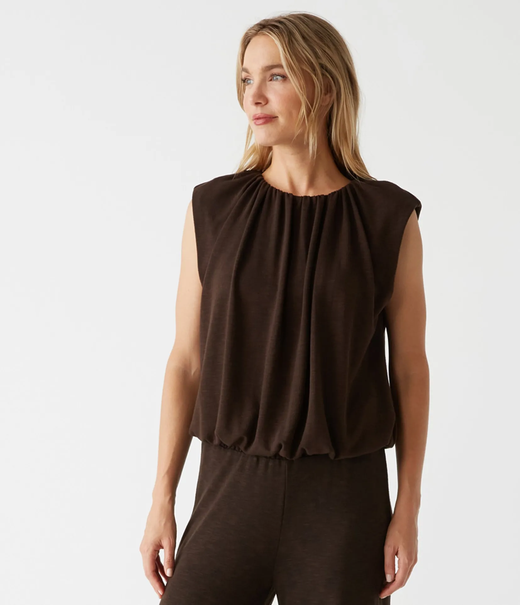 cindy_bubble_top_18.webp Michael Stars Cindy Bubble Top- Tops, Blouses & Shirts | T-Shirts