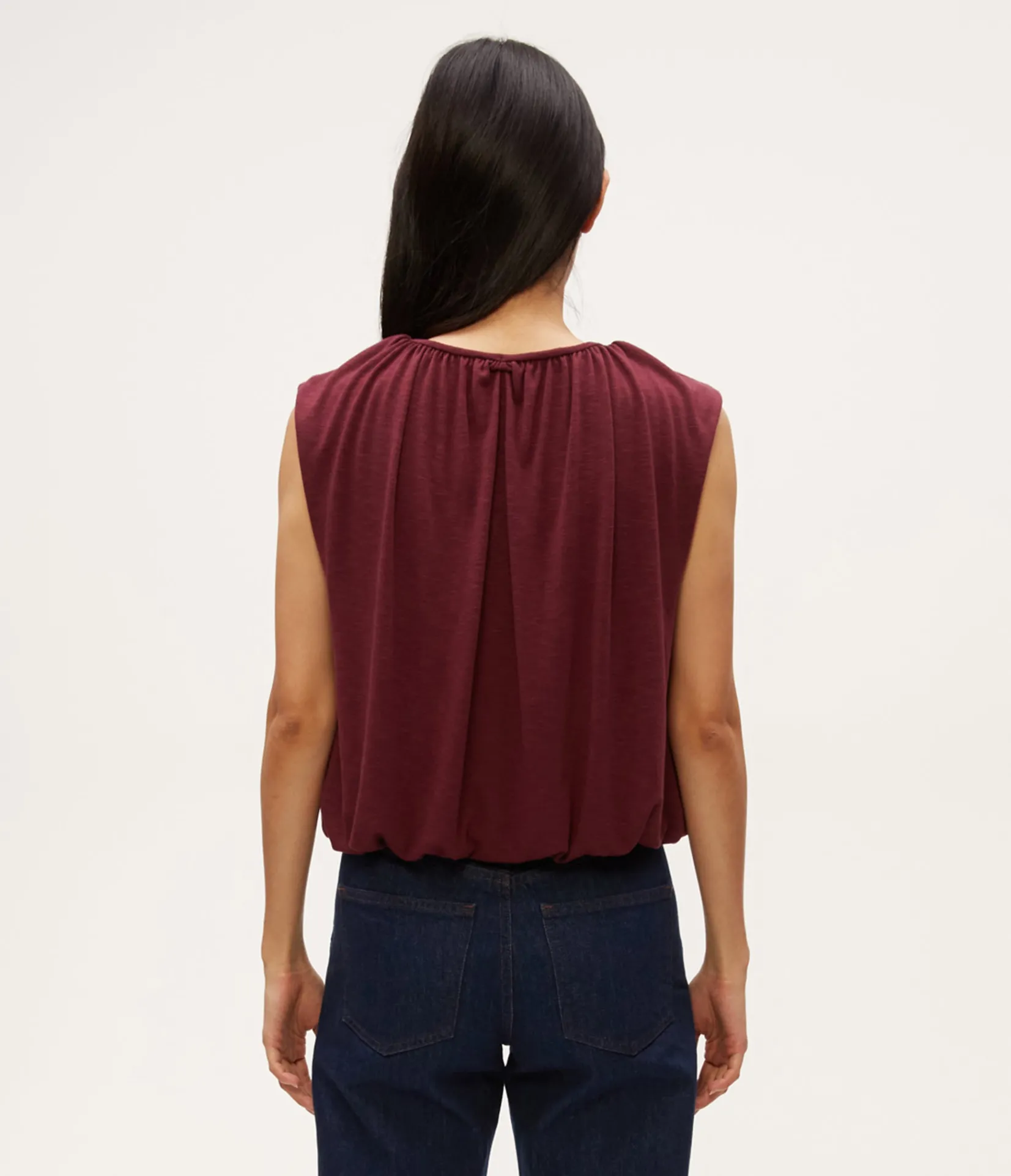 cindy_bubble_top_3.webp Michael Stars Cindy Bubble Top- Tops, Blouses & Shirts | T-Shirts