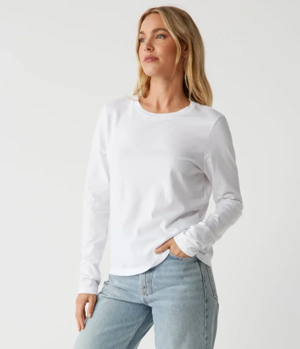Michael Stars Clarissa Long Sleeve Tee- T-Shirts | Daily T-Shirts