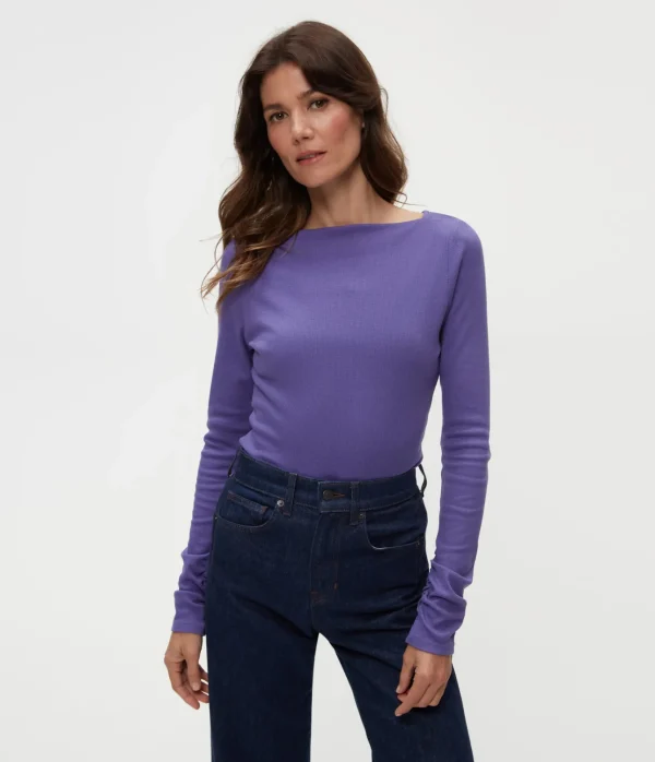Michael Stars Clarke Ruched Tee- T-Shirts | Ultra Rib T-Shirts