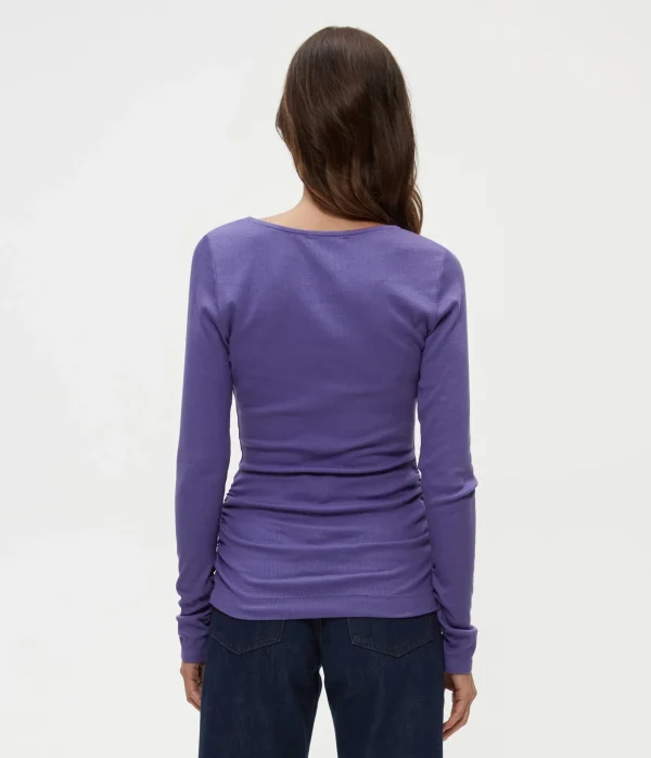 Michael Stars Clarke Ruched Tee- T-Shirts | Ultra Rib T-Shirts