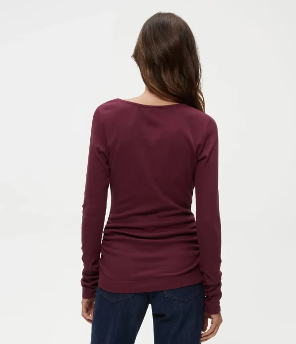 Michael Stars Clarke Ruched Tee- T-Shirts | Ultra Rib T-Shirts