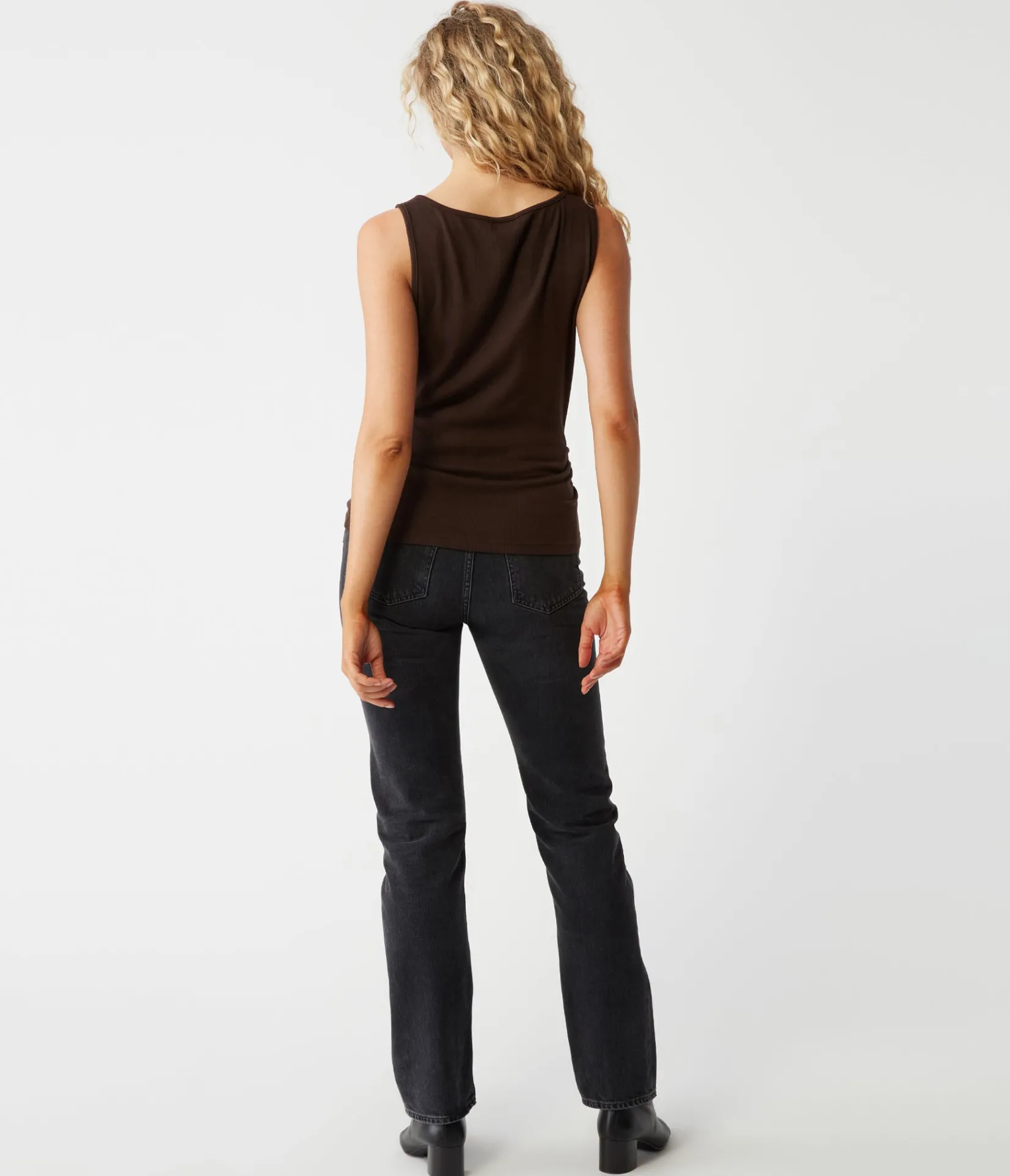 coco_ruched_tank_11.webp Michael Stars Coco Ruched Tank- Tank Tops | Ultra Rib T-Shirts