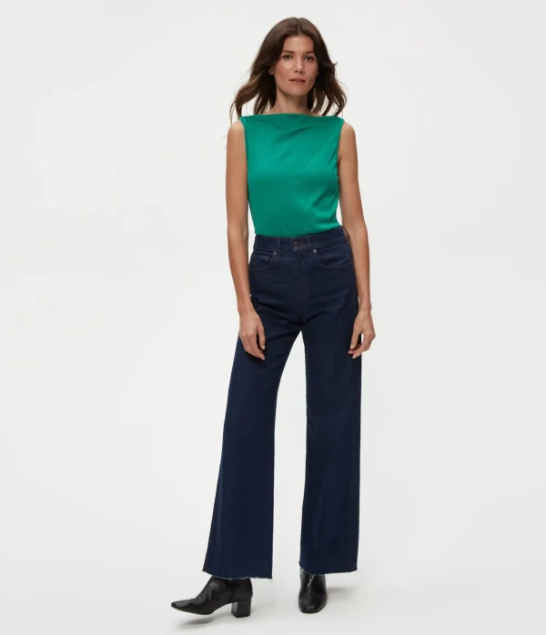 Michael Stars Coco Ruched Tank- Tank Tops | Ultra Rib T-Shirts