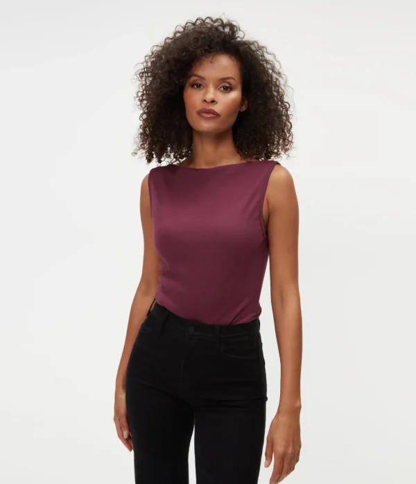 Michael Stars Coco Ruched Tank- Tank Tops | Ultra Rib T-Shirts