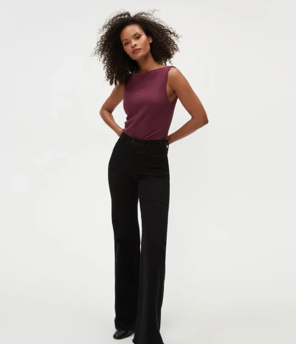 Michael Stars Coco Ruched Tank- Tank Tops | Ultra Rib T-Shirts