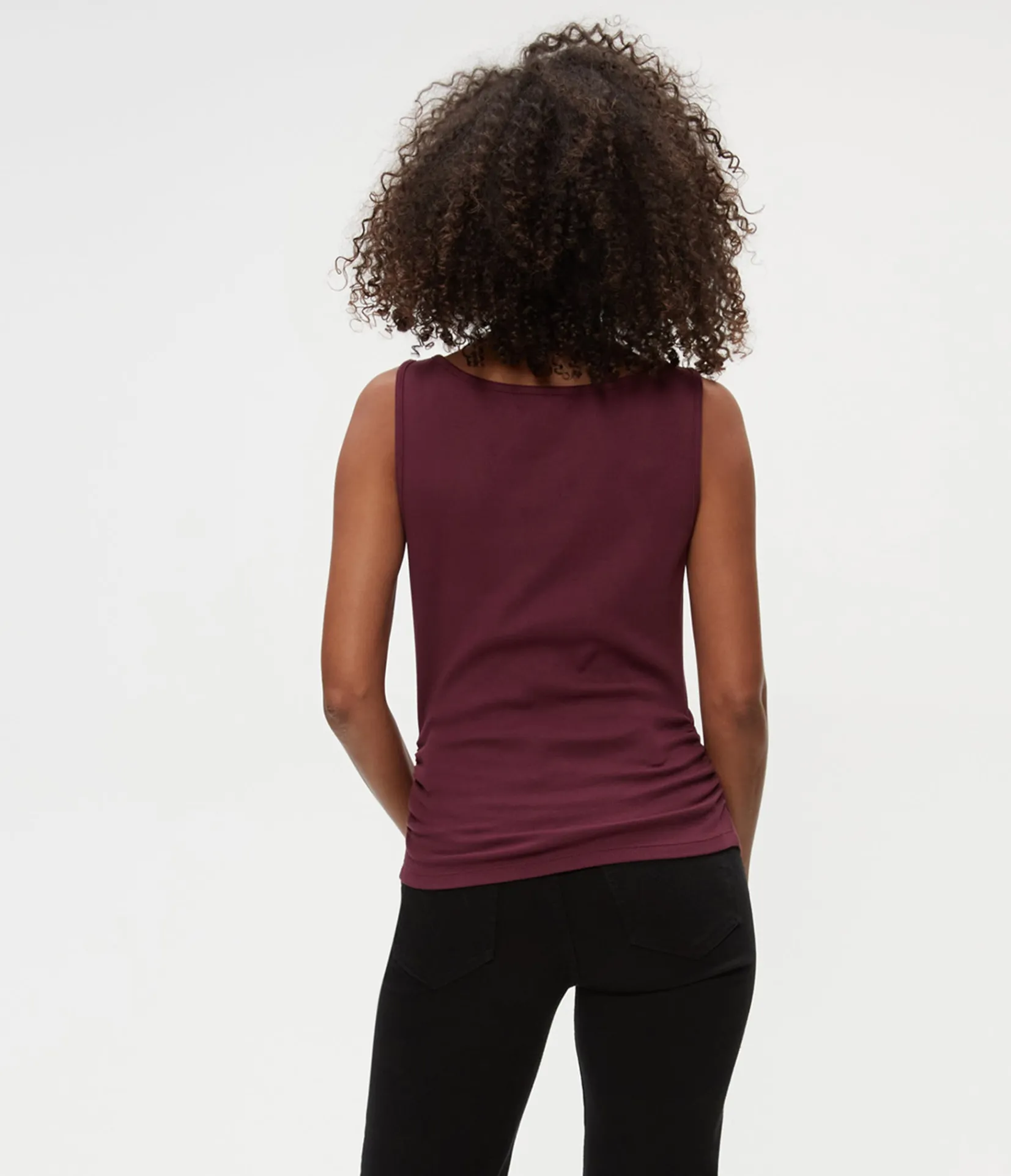 coco_ruched_tank_23.webp Michael Stars Coco Ruched Tank- Tank Tops | Ultra Rib T-Shirts