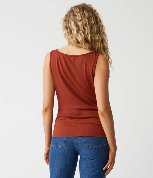 Michael Stars Coco Ruched Tank- Tank Tops | Ultra Rib T-Shirts