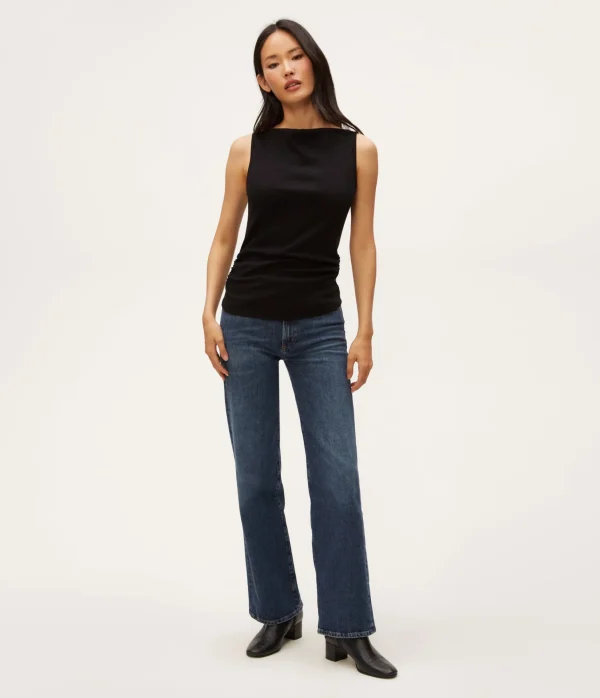 Michael Stars Coco Ruched Tank- Tank Tops | Ultra Rib T-Shirts