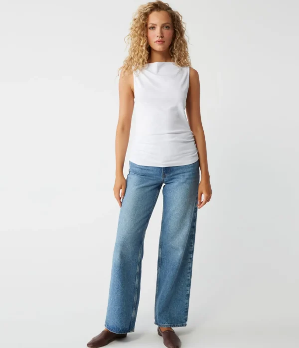 Michael Stars Coco Ruched Tank- Tank Tops | Ultra Rib T-Shirts