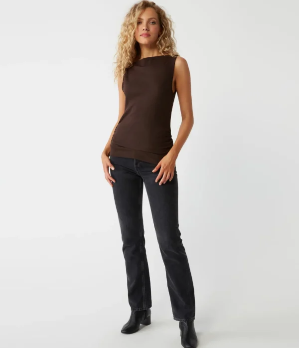 Michael Stars Coco Ruched Tank- Tank Tops | Ultra Rib T-Shirts