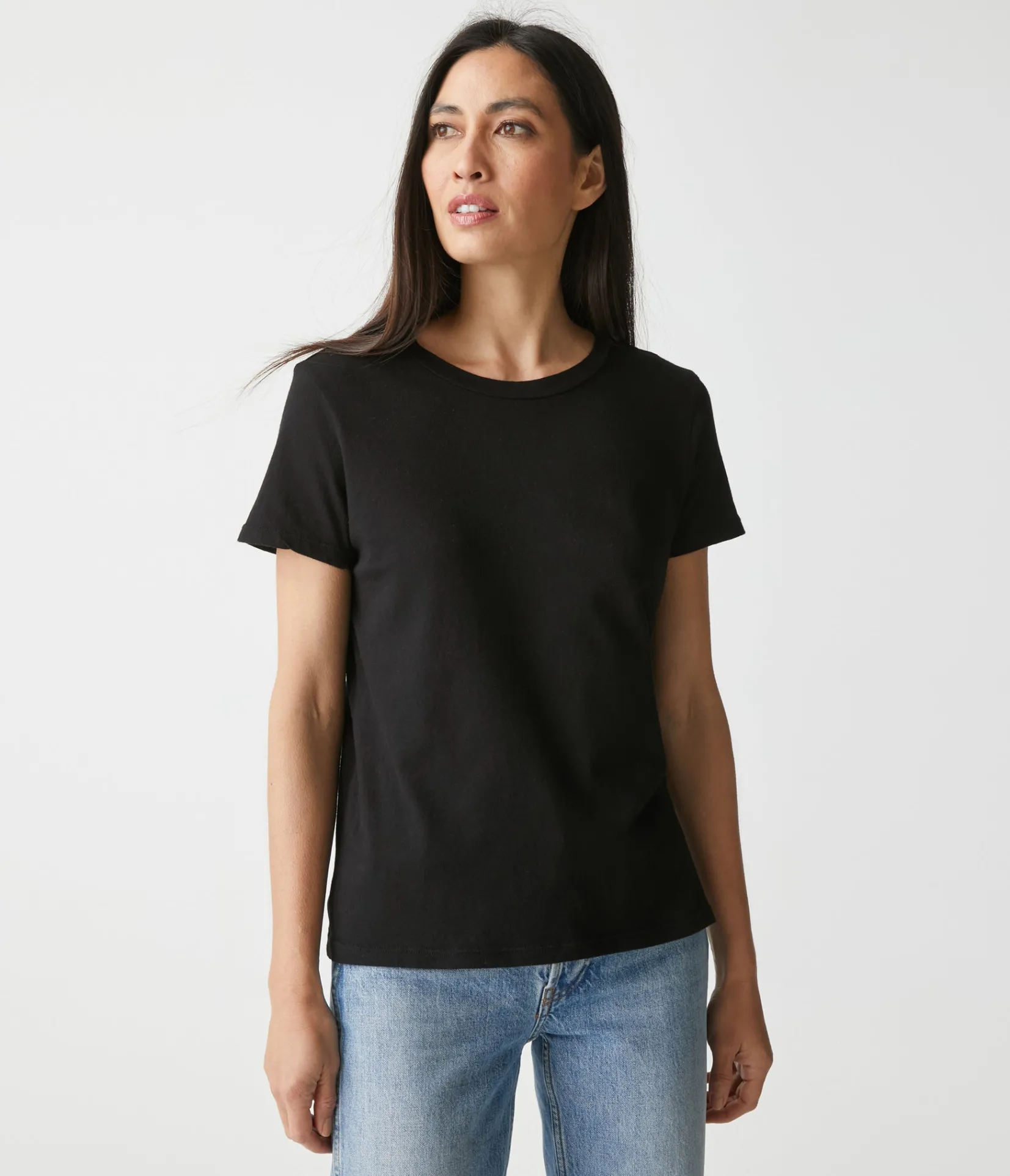 colleen_crew_neck_tee_0.webp Michael Stars Colleen Crew Neck Tee- T-Shirts
