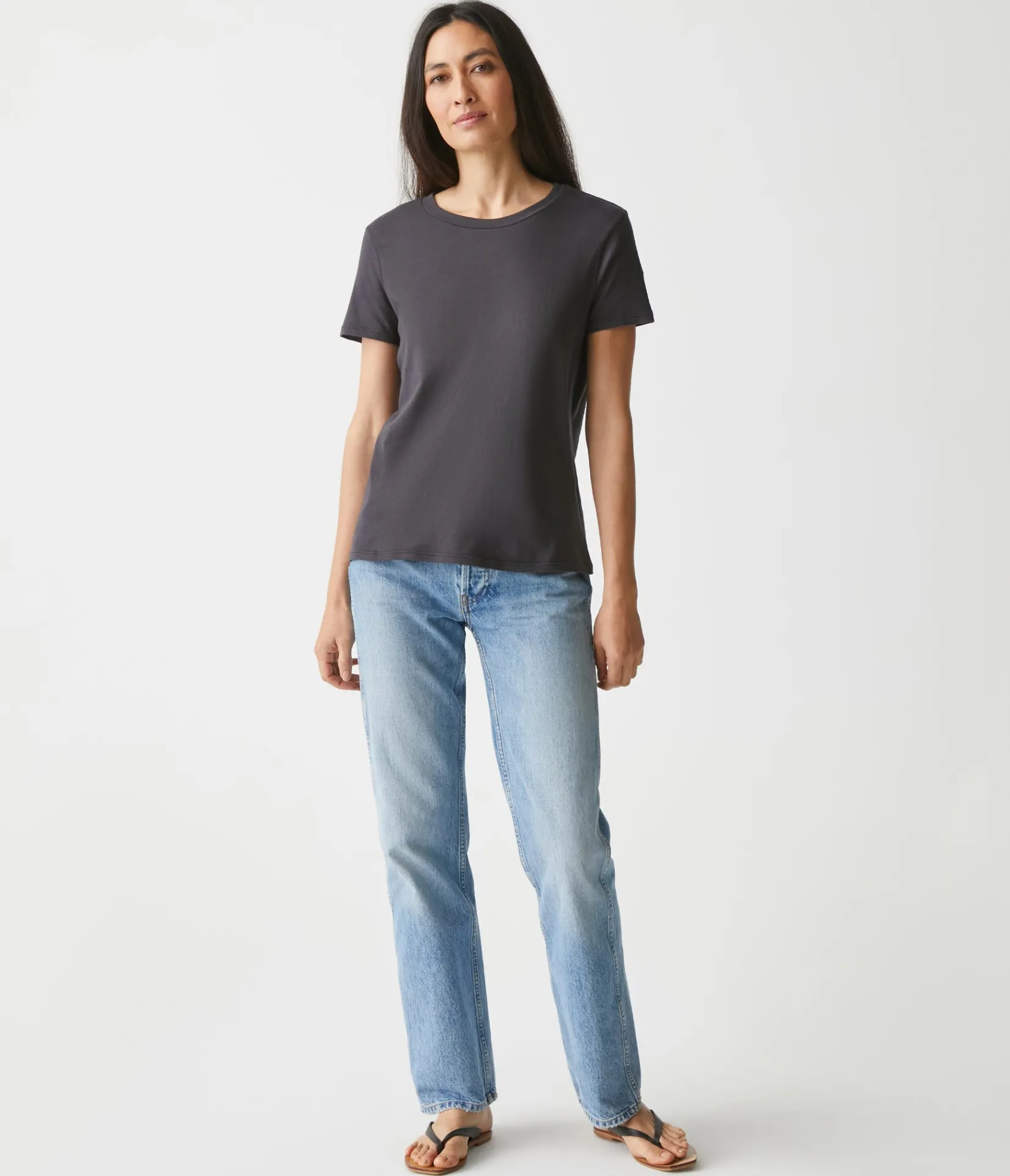 colleen_crew_neck_tee_9.webp Michael Stars Colleen Crew Neck Tee- T-Shirts