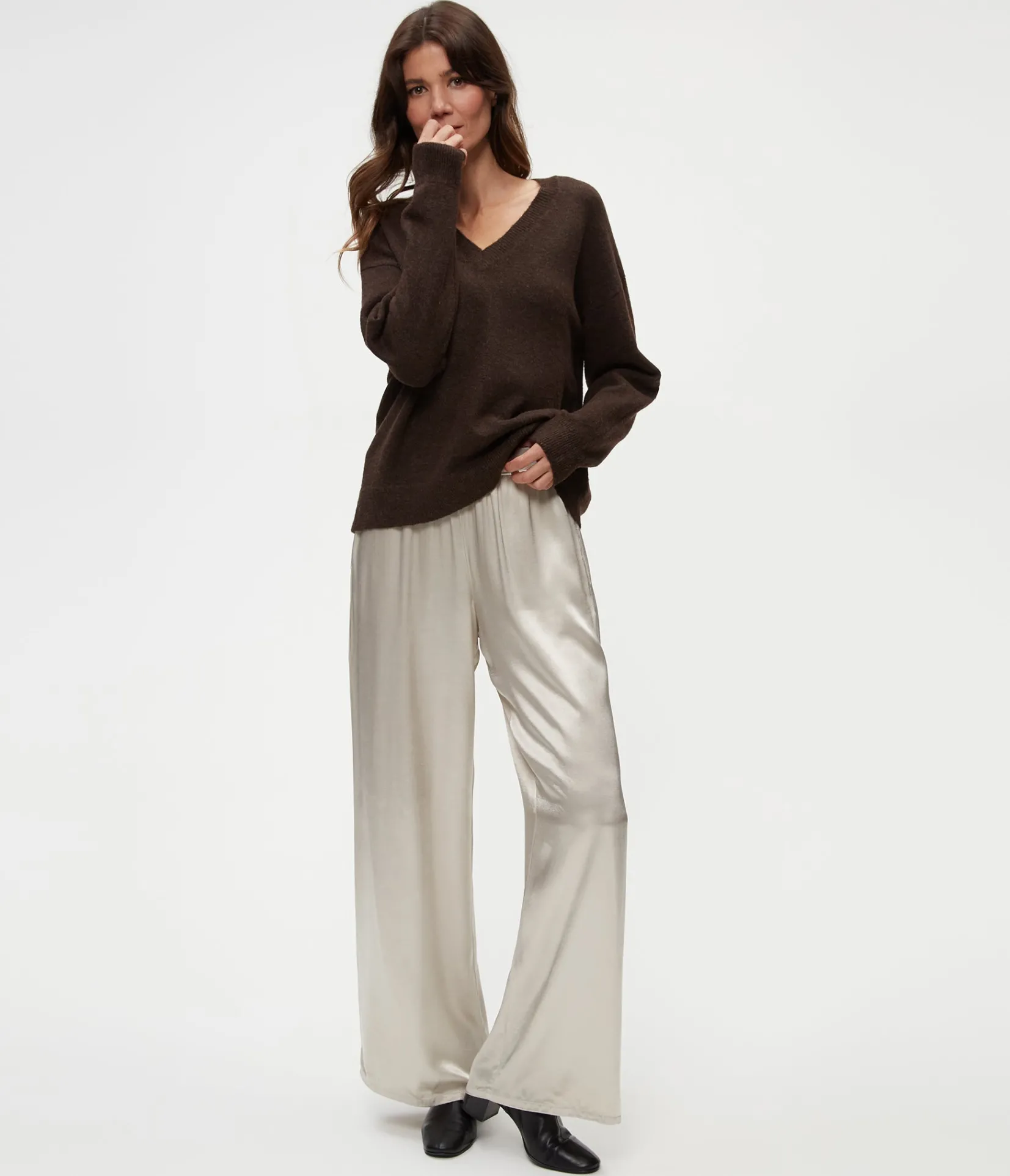 cyrus_satin_pant_13.webp Michael Stars Cyrus Satin Pant- Pants, Shorts & Skirts