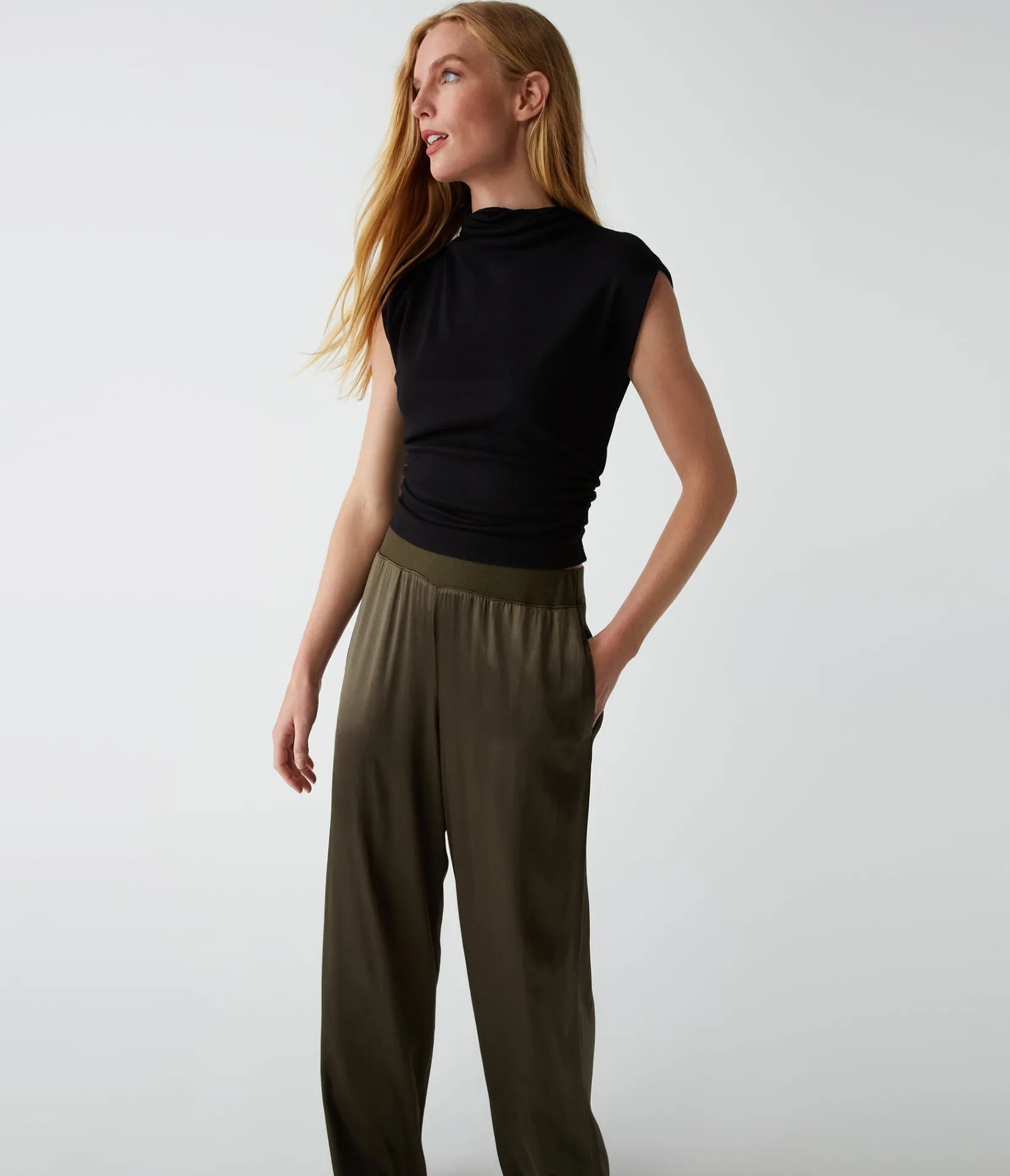 cyrus_satin_pant_20.webp Michael Stars Cyrus Satin Pant- Pants, Shorts & Skirts