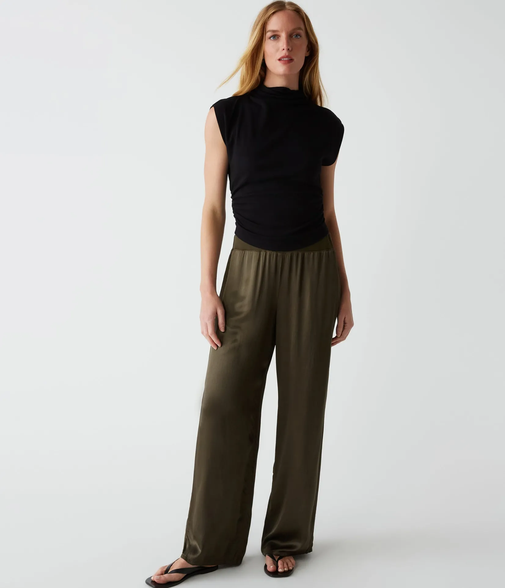 cyrus_satin_pant_21.webp Michael Stars Cyrus Satin Pant- Pants, Shorts & Skirts