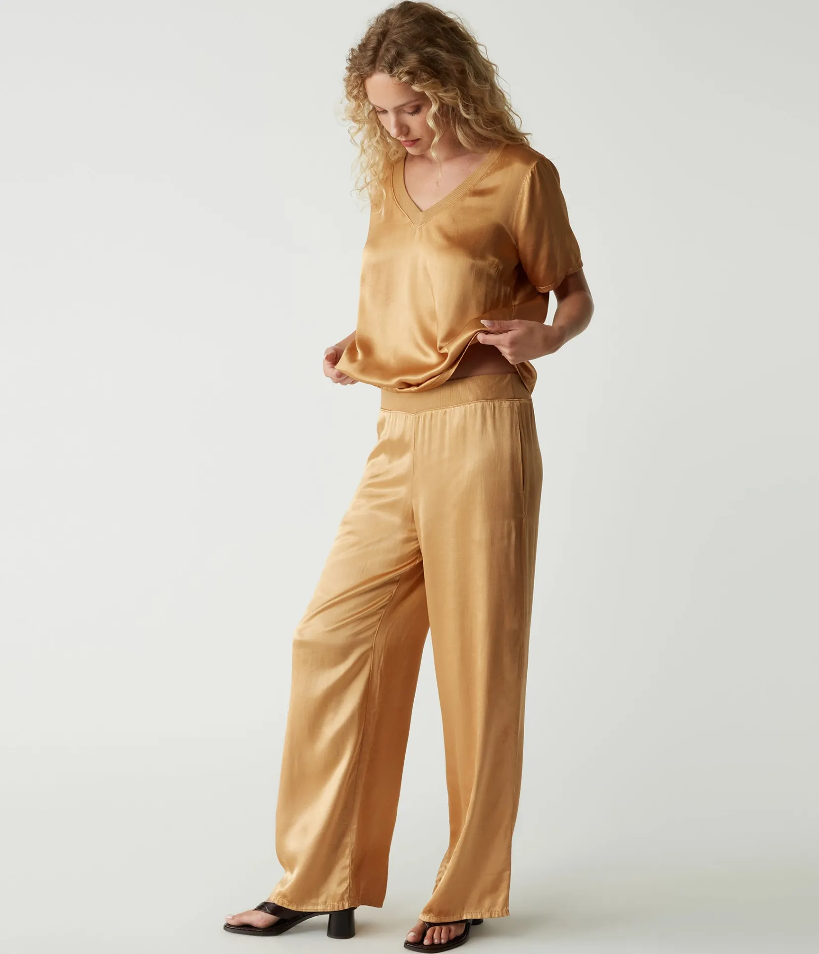cyrus_satin_pant_7.webp Michael Stars Cyrus Satin Pant- Pants, Shorts & Skirts