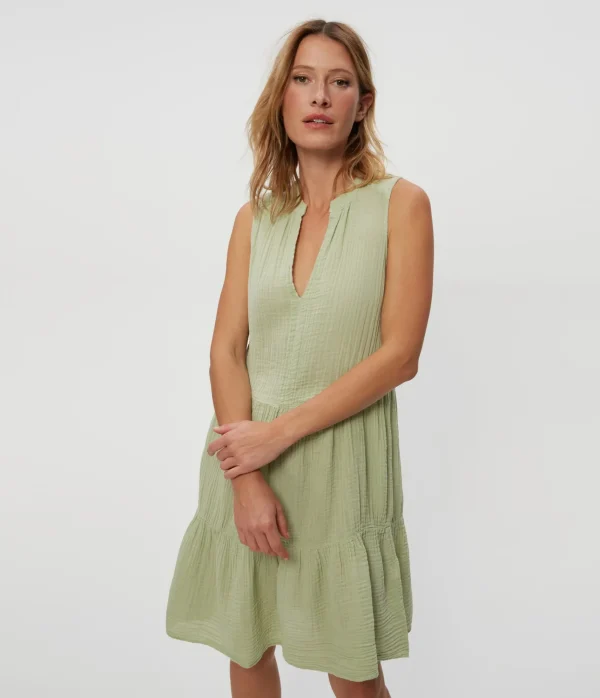 Michael Stars Daisy Gauze Dress- Dresses | Knee Length Dresses