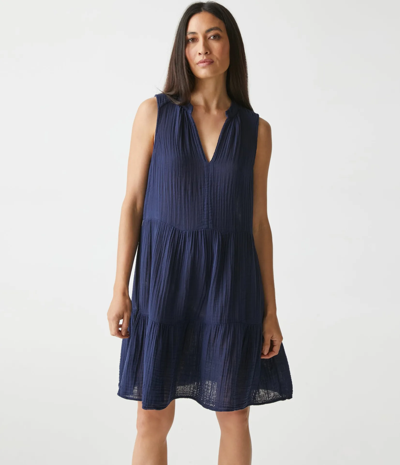 daisy_gauze_dress_13.webp Michael Stars Daisy Gauze Dress- Dresses | Knee Length Dresses