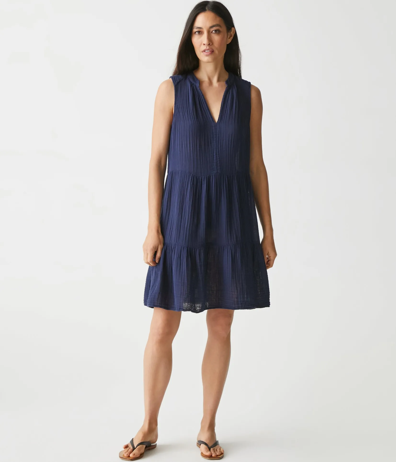 daisy_gauze_dress_14.webp Michael Stars Daisy Gauze Dress- Dresses | Knee Length Dresses
