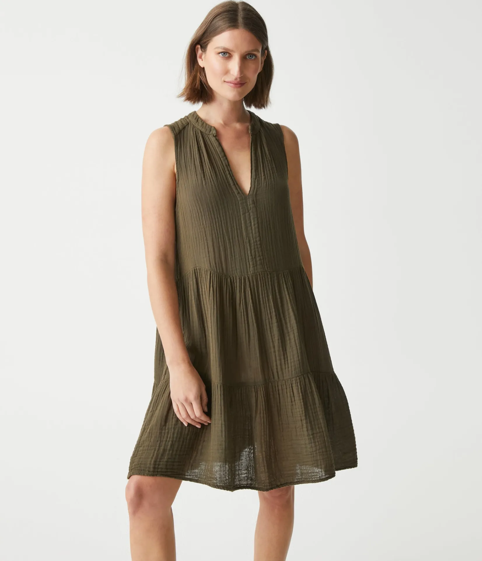 daisy_gauze_dress_16.webp Michael Stars Daisy Gauze Dress- Dresses | Knee Length Dresses