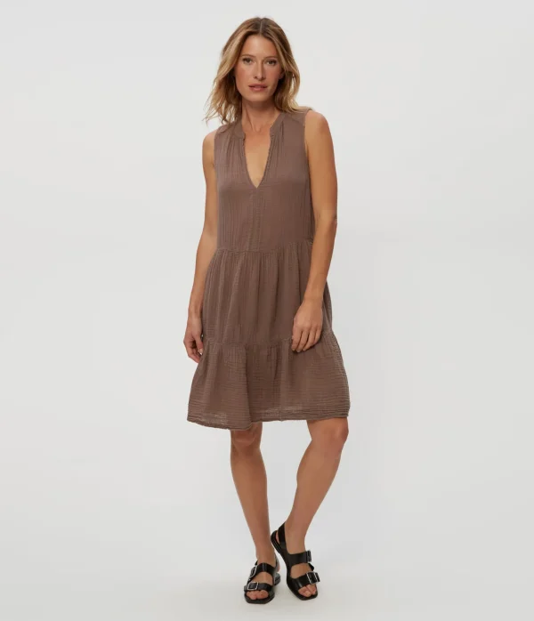 Michael Stars Daisy Gauze Dress- Dresses | Knee Length Dresses