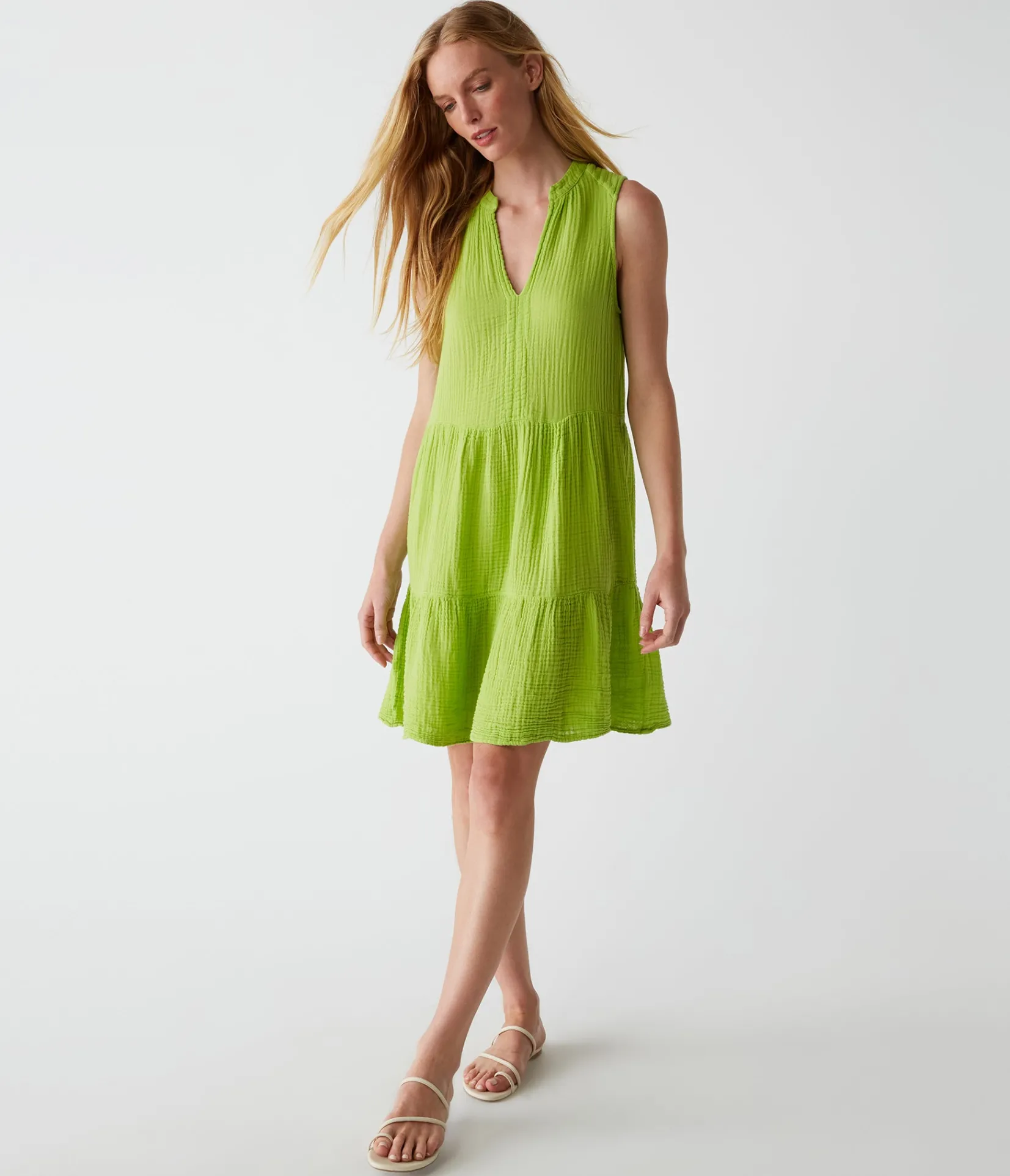 daisy_gauze_dress_30.webp Michael Stars Daisy Gauze Dress- Dresses | Knee Length Dresses