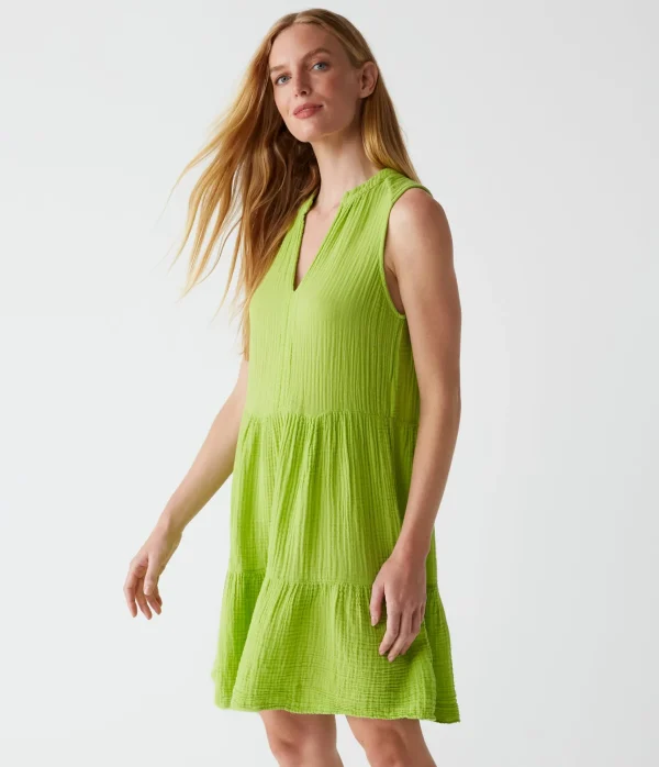 Michael Stars Daisy Gauze Dress- Dresses | Knee Length Dresses