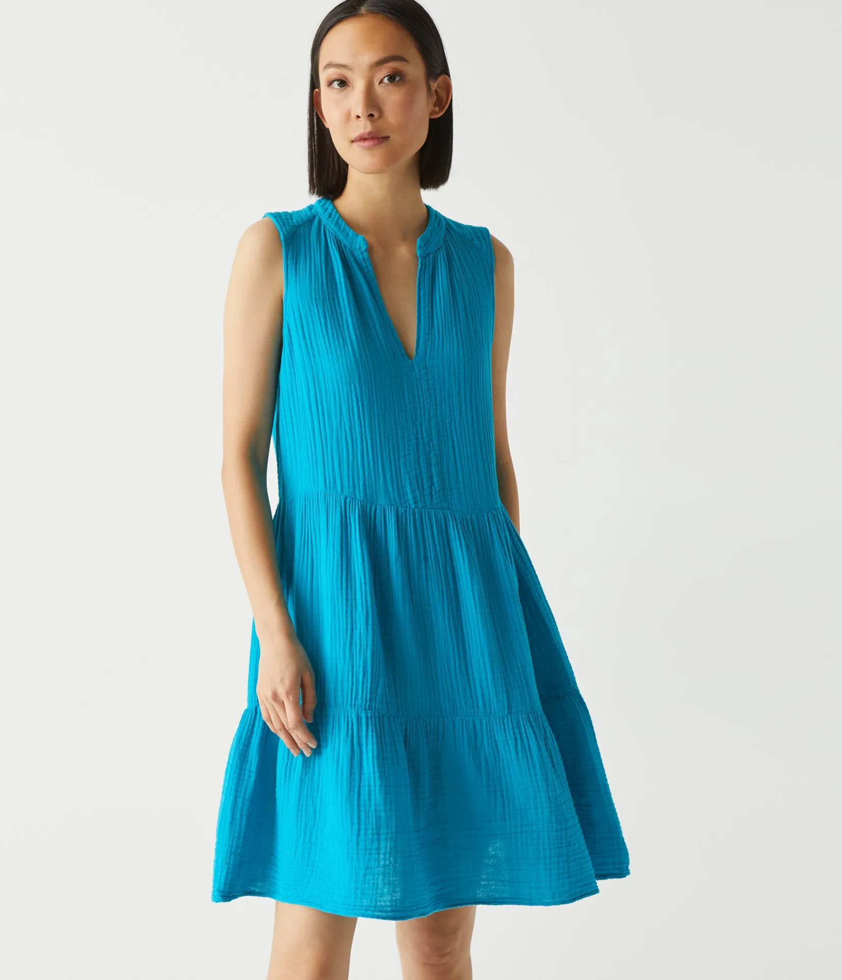 daisy_gauze_dress_33.webp Michael Stars Daisy Gauze Dress- Dresses | Knee Length Dresses