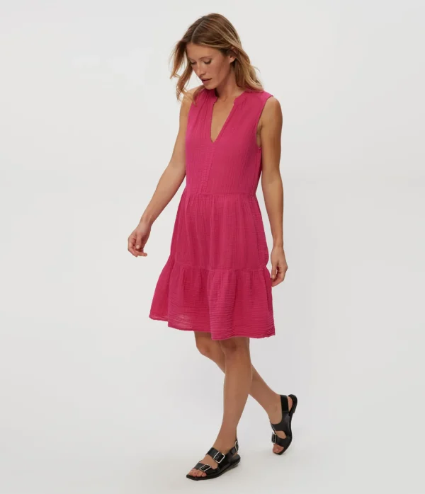 Michael Stars Daisy Gauze Dress- Dresses | Knee Length Dresses