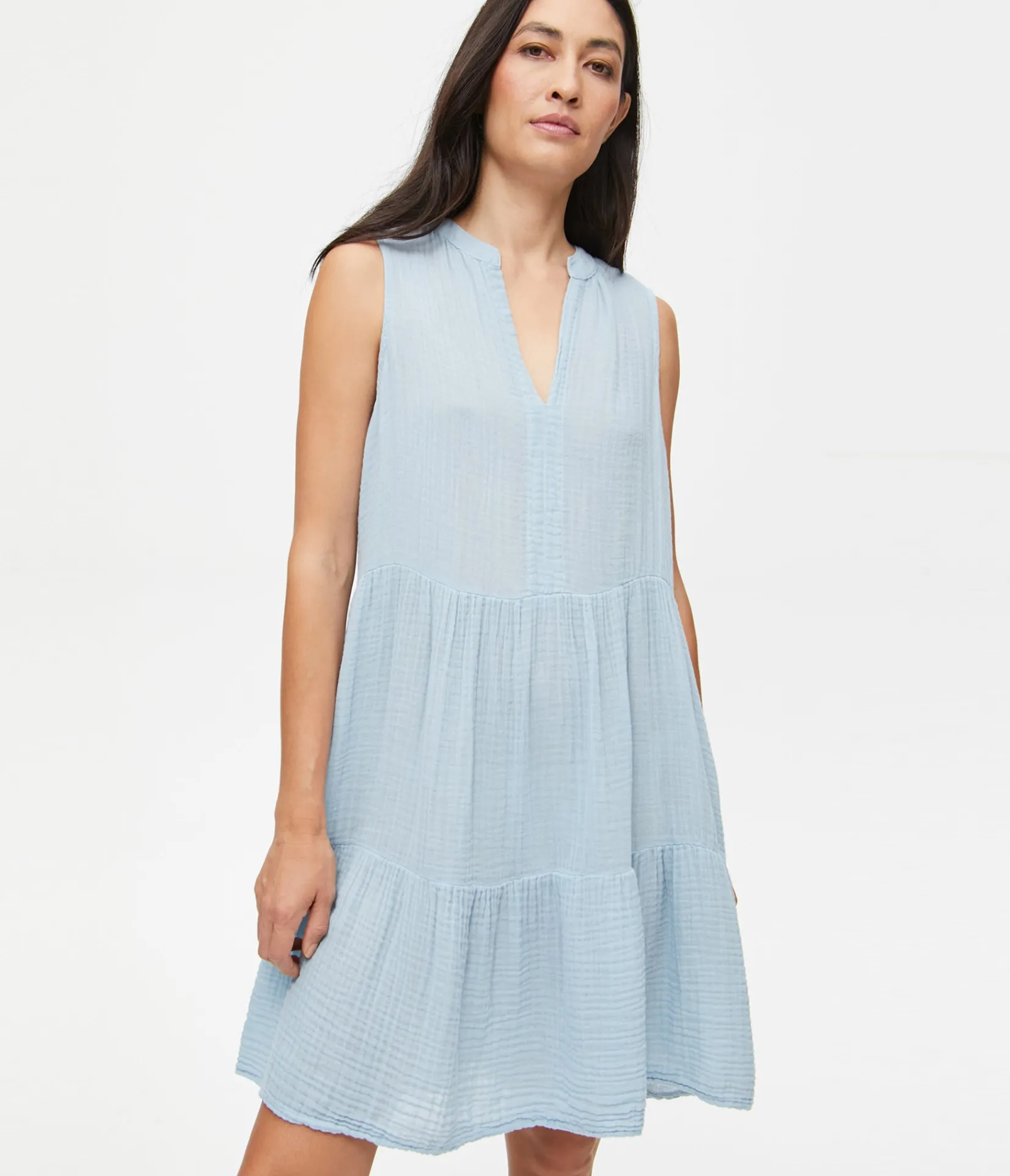 daisy_gauze_dress_49.webp Michael Stars Daisy Gauze Dress- Dresses | Knee Length Dresses