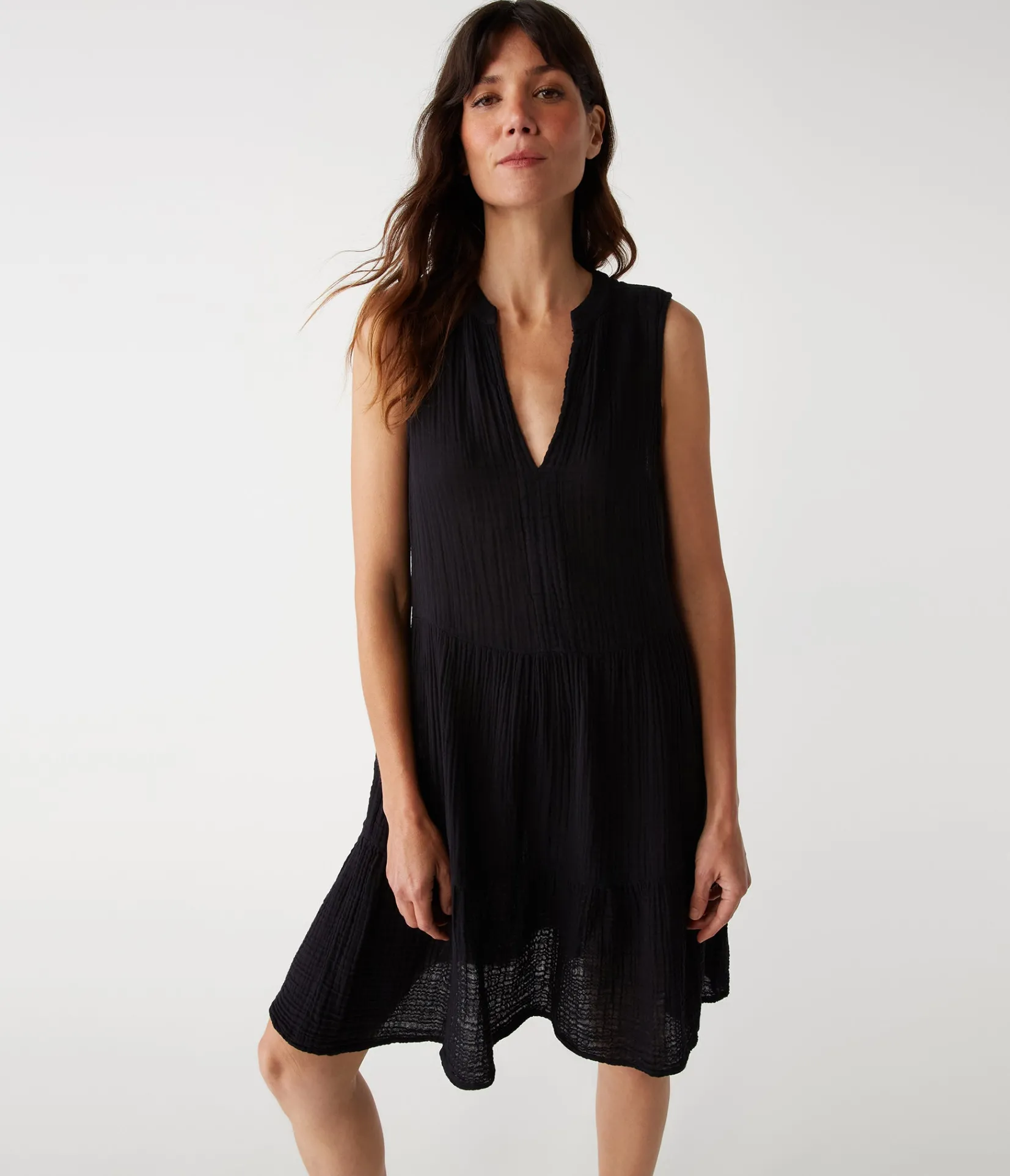 daisy_gauze_dress_5.webp Michael Stars Daisy Gauze Dress- Dresses | Knee Length Dresses