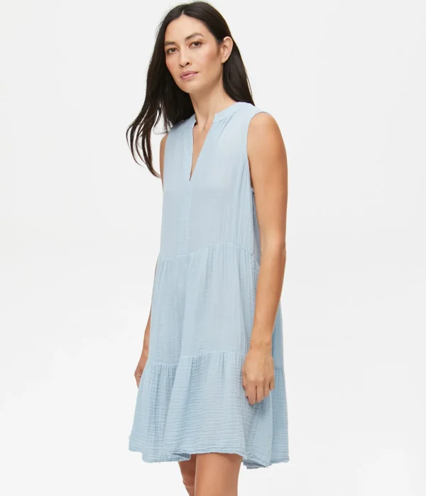 Michael Stars Daisy Gauze Dress- Dresses | Knee Length Dresses