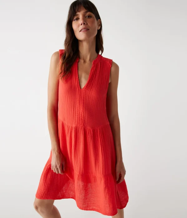 Michael Stars Daisy Gauze Dress- Dresses | Knee Length Dresses