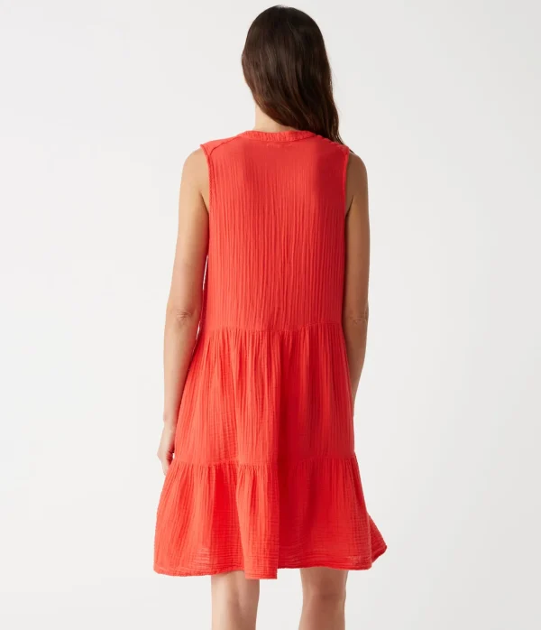 Michael Stars Daisy Gauze Dress- Dresses | Knee Length Dresses