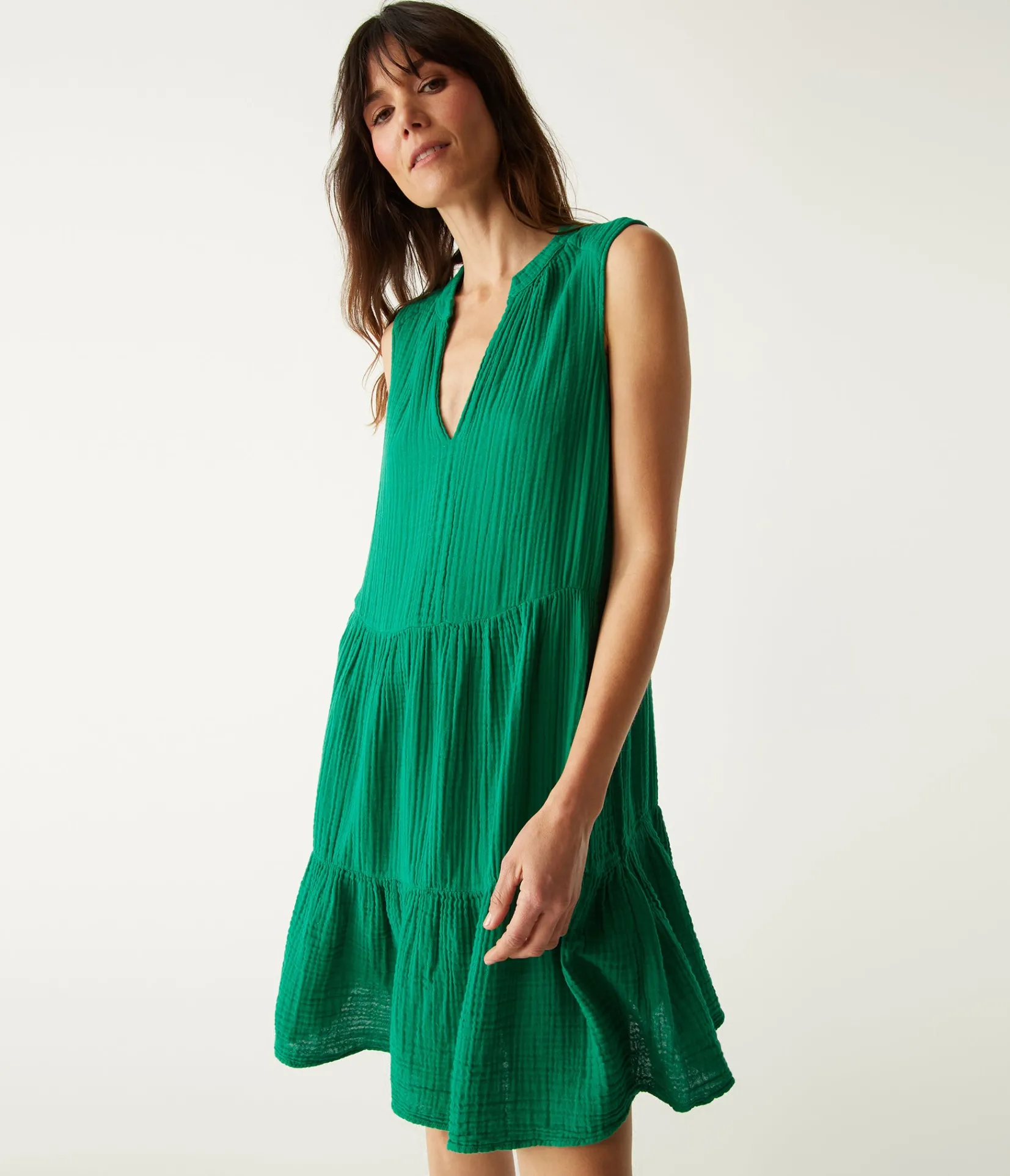 daisy_gauze_dress_57.webp Michael Stars Daisy Gauze Dress- Dresses | Knee Length Dresses